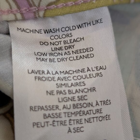 Maeve Collette Pants; retro 1970's spring colors print; Anthro's "magic fabric"! - Picture 3 of 12